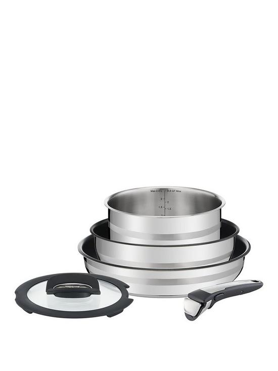front image of tefal-jamie-oliver-ingenio-5-piece-pan-set-stainless-steel