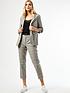  image of dorothy-perkins-check-ankle-grazer-trousers-grey