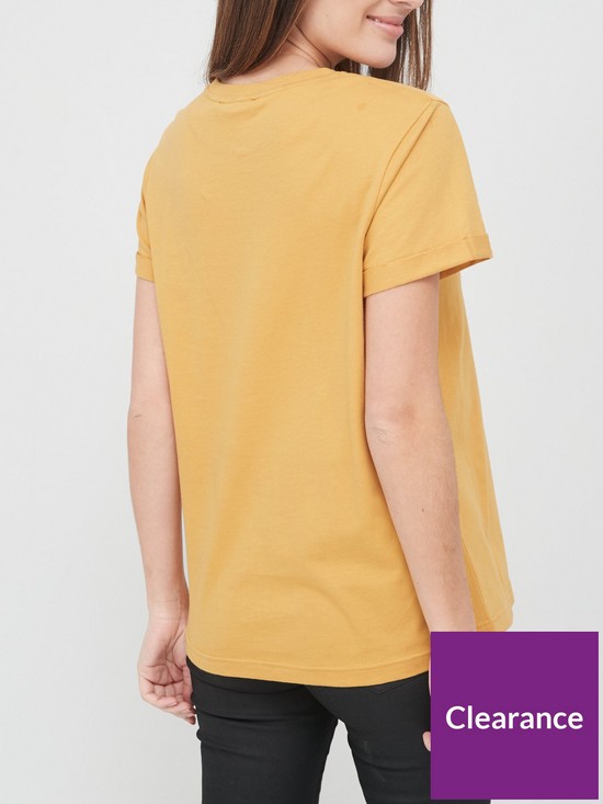 stillFront image of v-by-very-valuenbsproll-sleeve-boyfriend-t-shirt-mustard