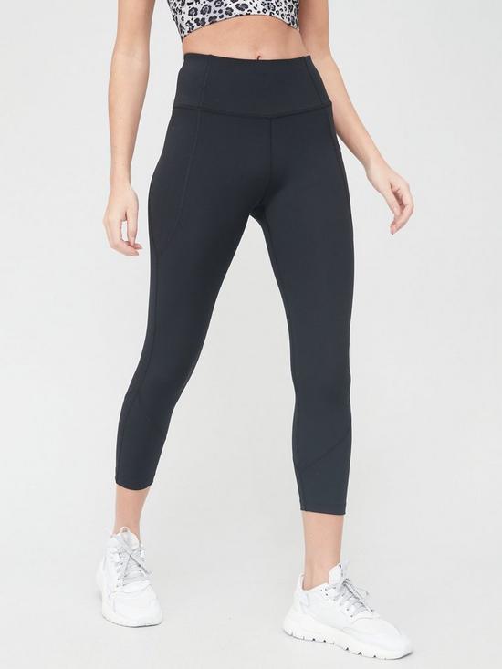 front image of v-by-very-athleisure-essential-crop-78-legging-black