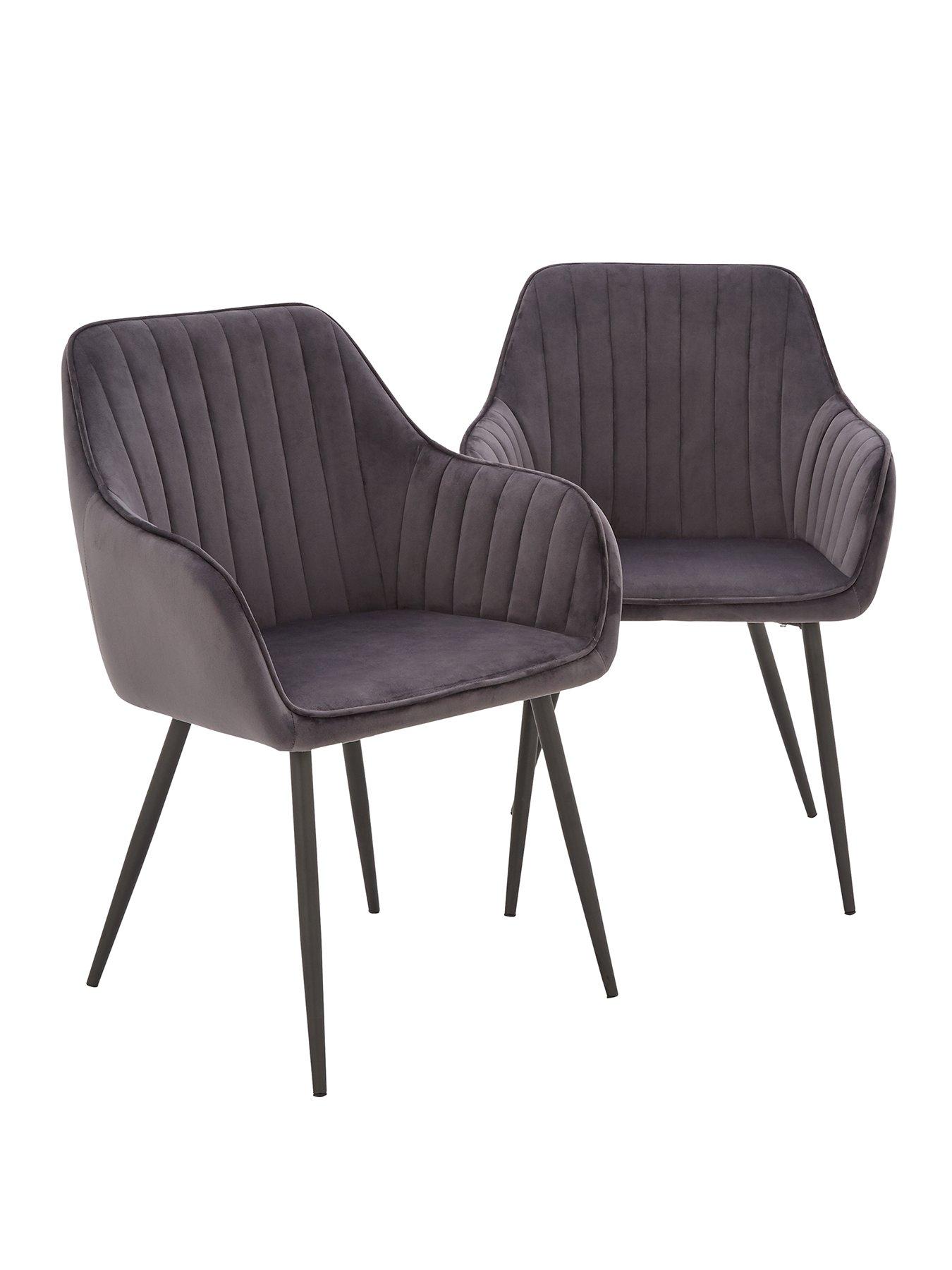 Image 2 of 5 of The Very Collection Pair of Alisha&nbsp;Dining Chairs - Charcoal/Black - FSC&reg; Certified
