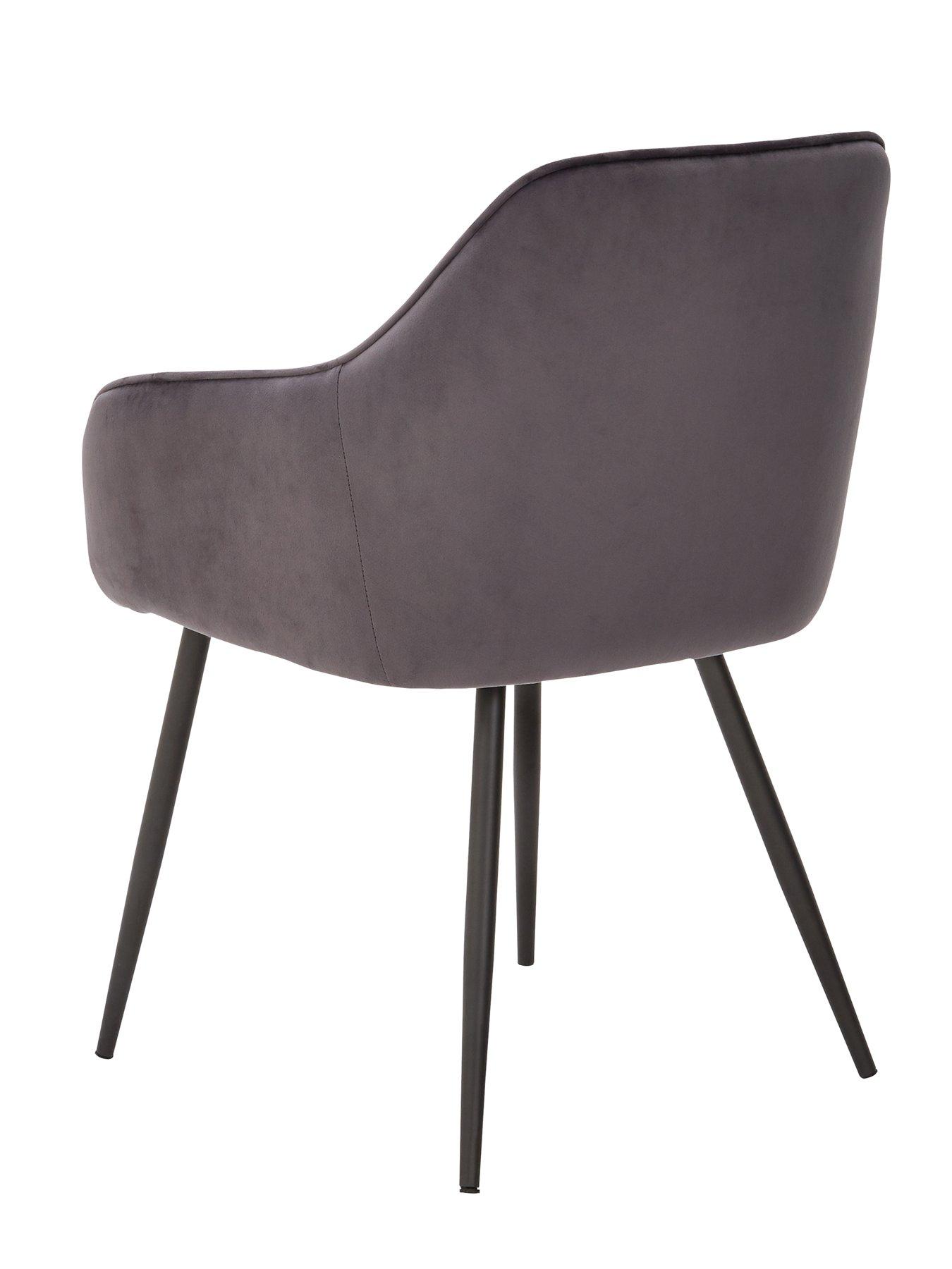 Image 4 of 5 of The Very Collection Pair of Alisha&nbsp;Dining Chairs - Charcoal/Black - FSC&reg; Certified