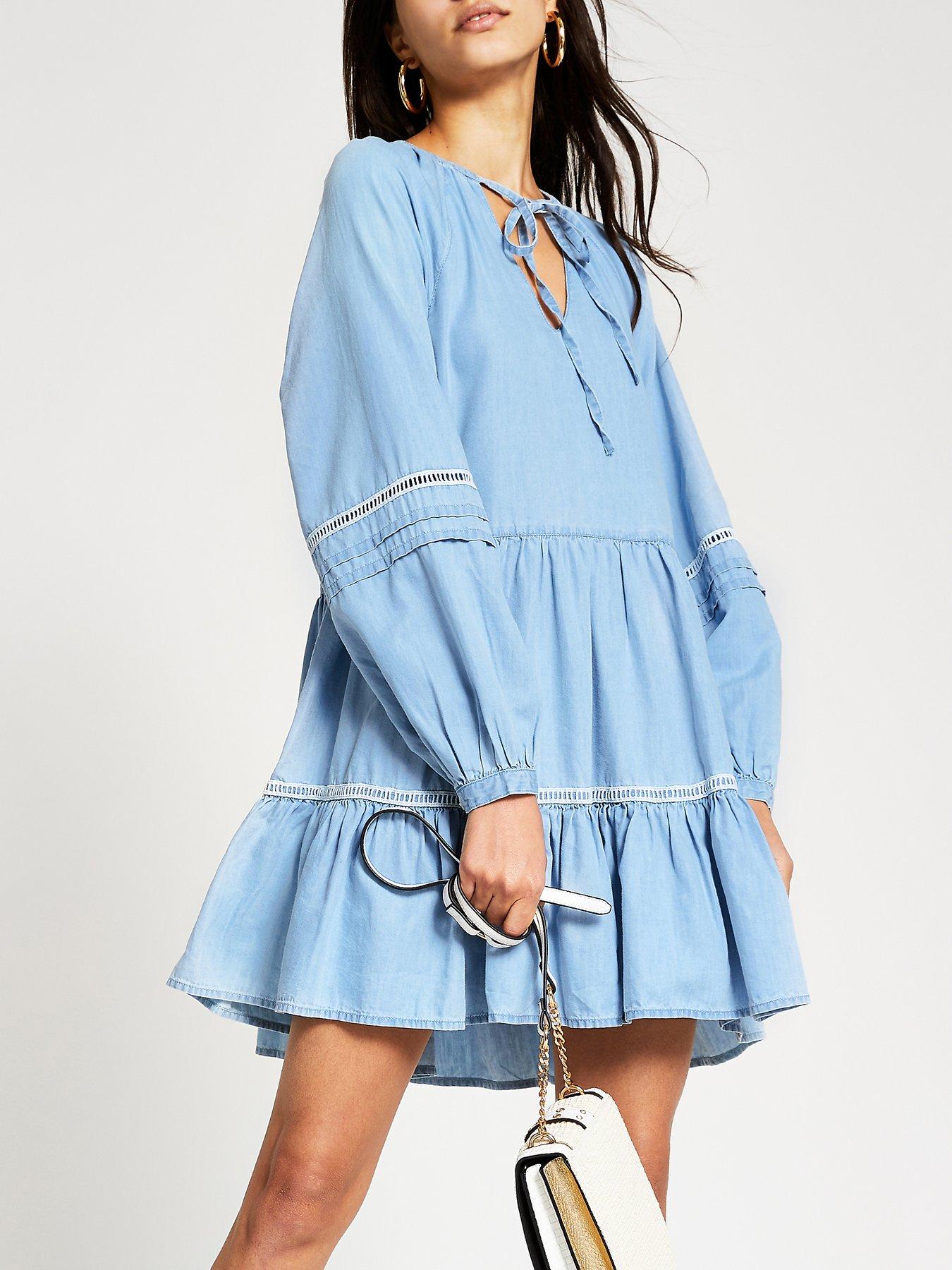 smock dress blue