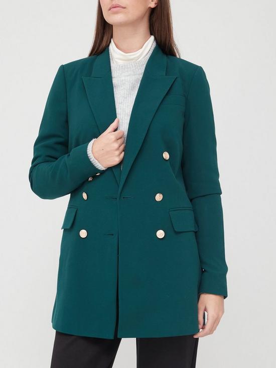 front image of v-by-very-military-blazer-green