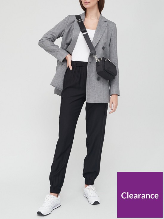 back image of v-by-very-patch-pocket-smart-trouser-black