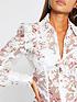  image of river-island-floral-burnout-detail-fitted-shirt-white
