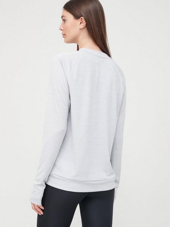 stillFront image of nike-running-long-sleeve-pacer-crew-top-grey