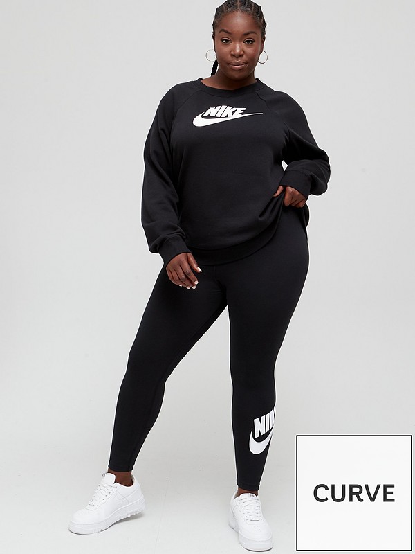 Nike Women's Nsw Curve Essential Futura High Rise Legging - BLACK