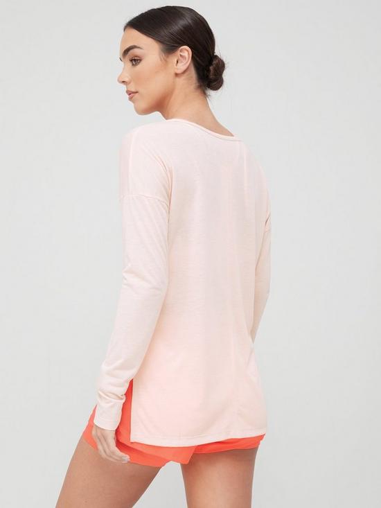 stillFront image of nike-training-dry-layer-long-sleevenbsptop-pink