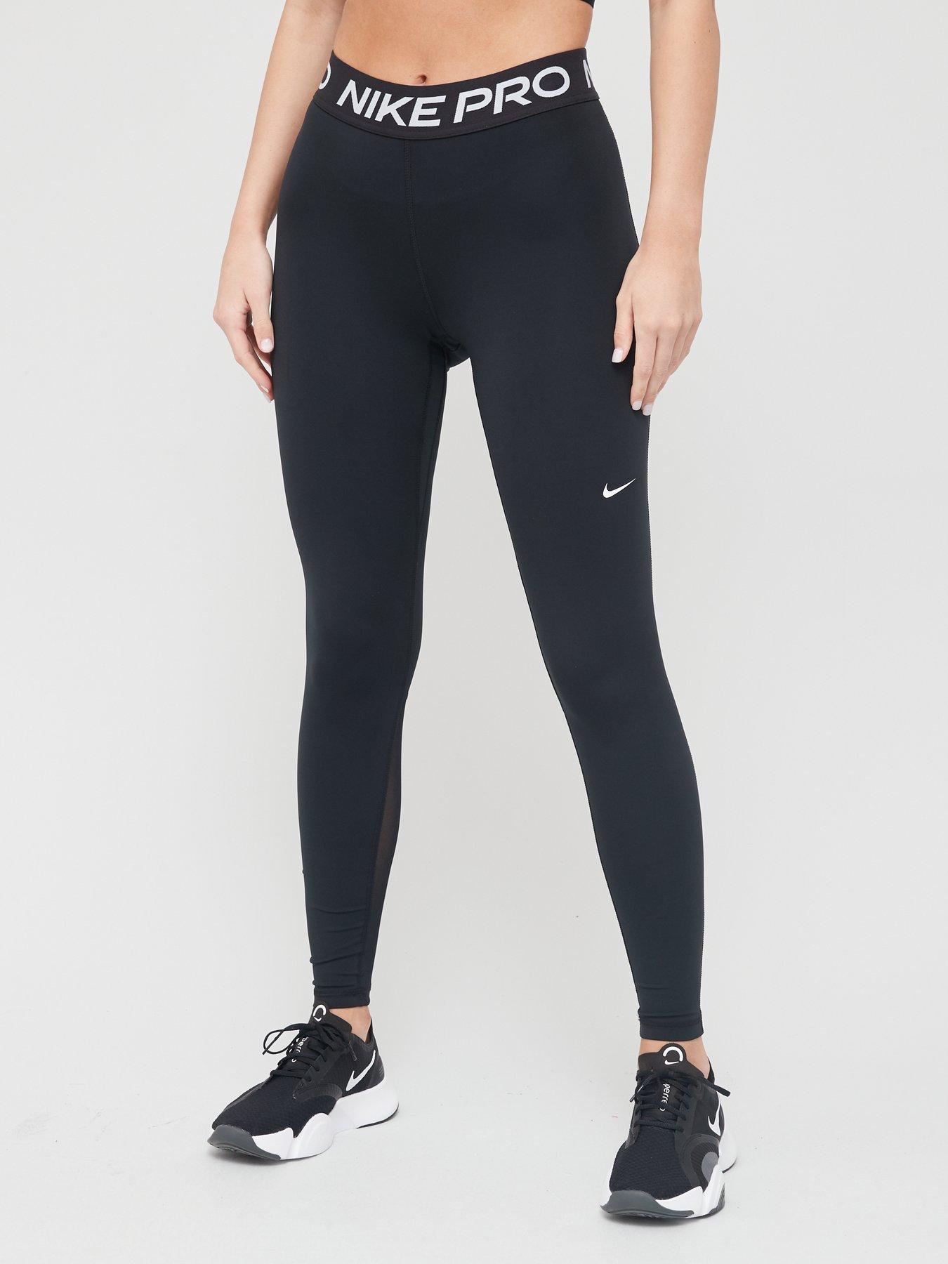  Nike Women's Pro 365 Crop Tight (Black/White, X-Small