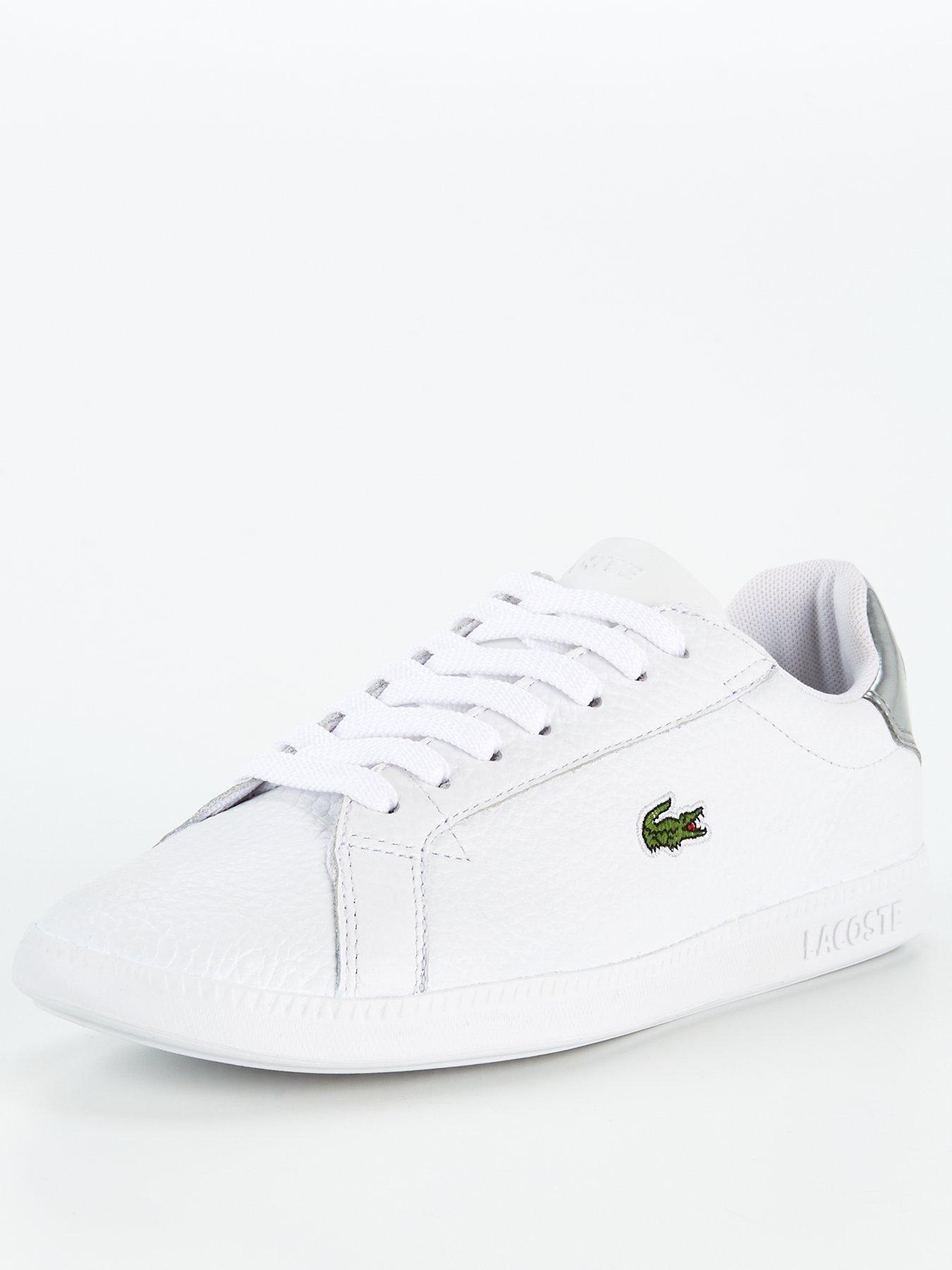 lacoste ladies trainers white