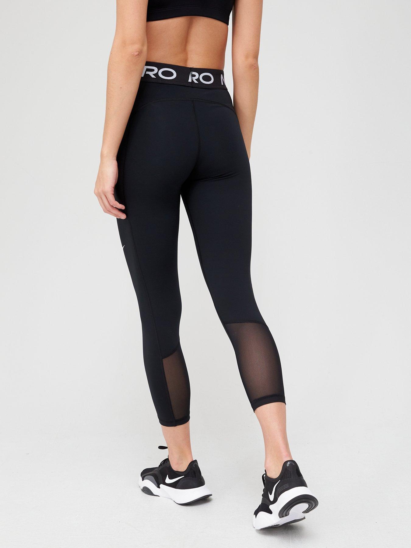 Pro 365 Women's High-Waisted 7/8 Mesh Panel Leggings - Black/Multi