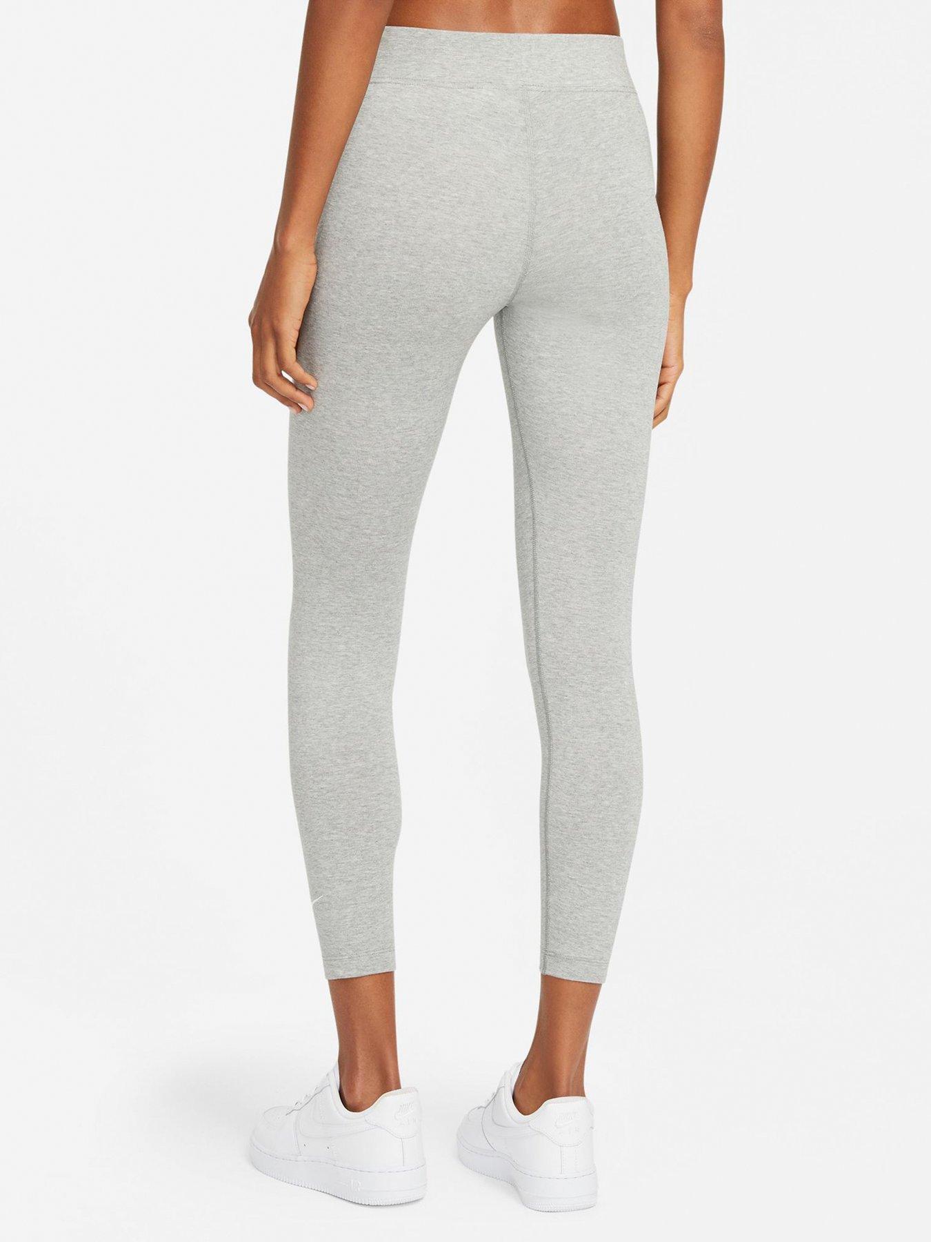 Nike Essentials LBR Swoosh 7/8 Leggings In Gray Heather, 52% OFF