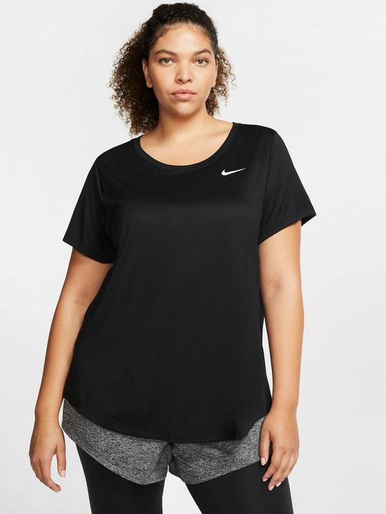front image of nike-training-dry-tee-curve