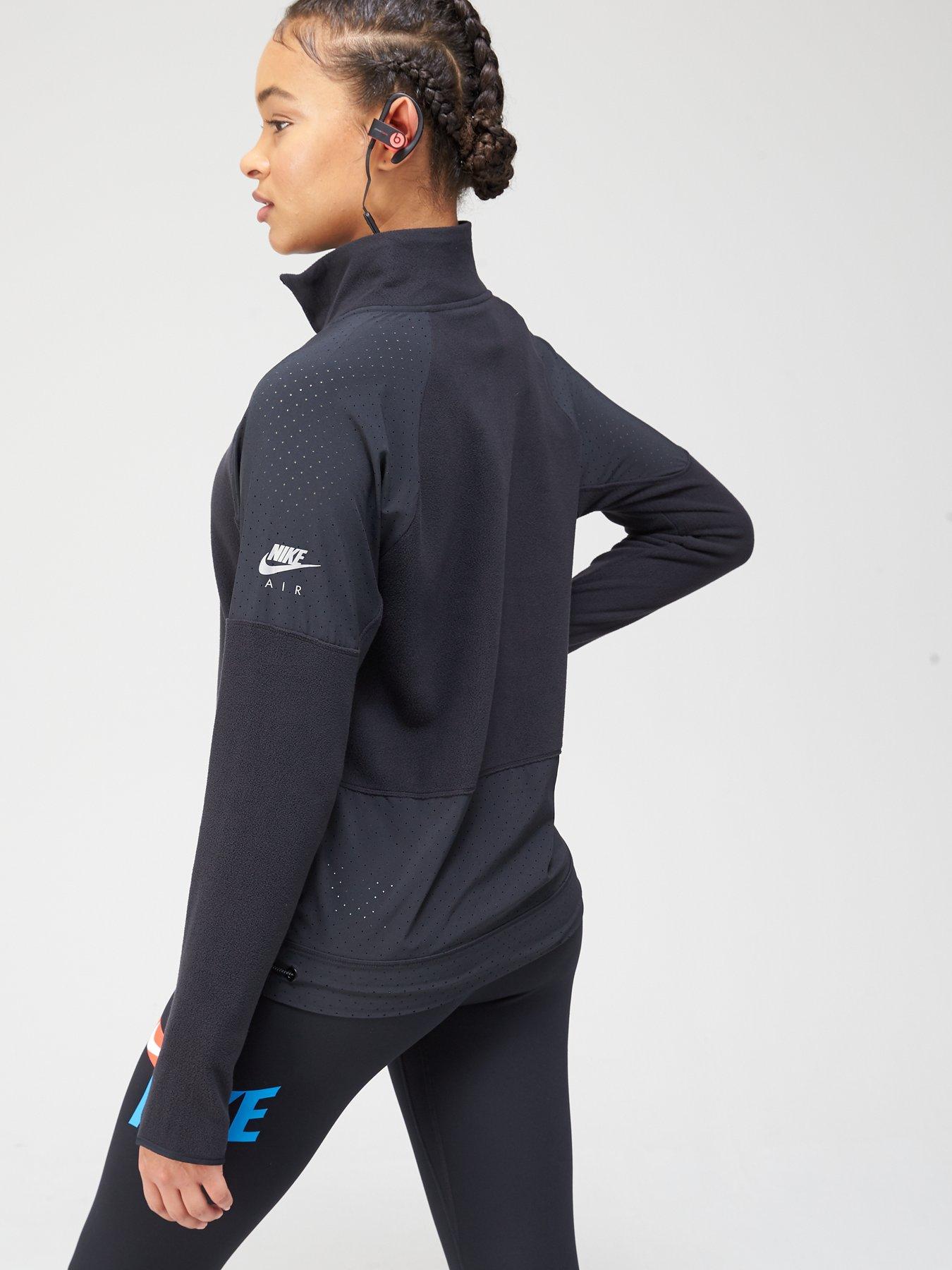 stillFront image of nike-running-airnbspmid-layer-zip-top-black