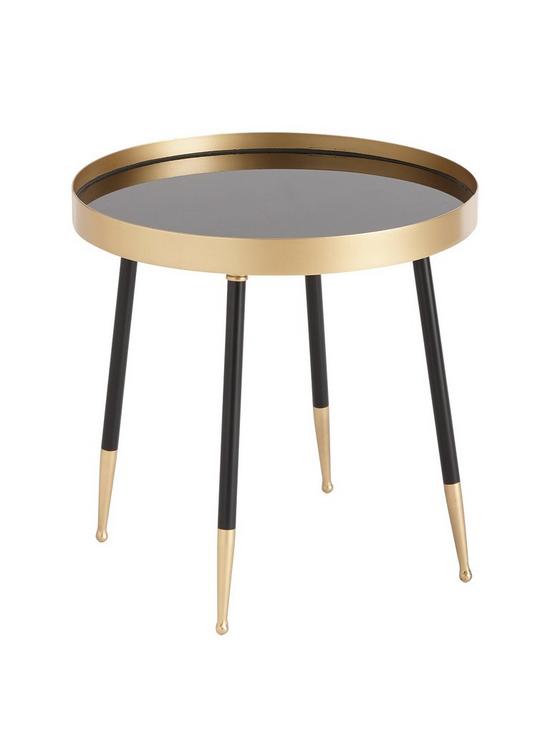 front image of jayla-round-matt-black-side-table