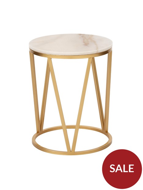 michelle-keegan-home-stella-round-marble-side-table