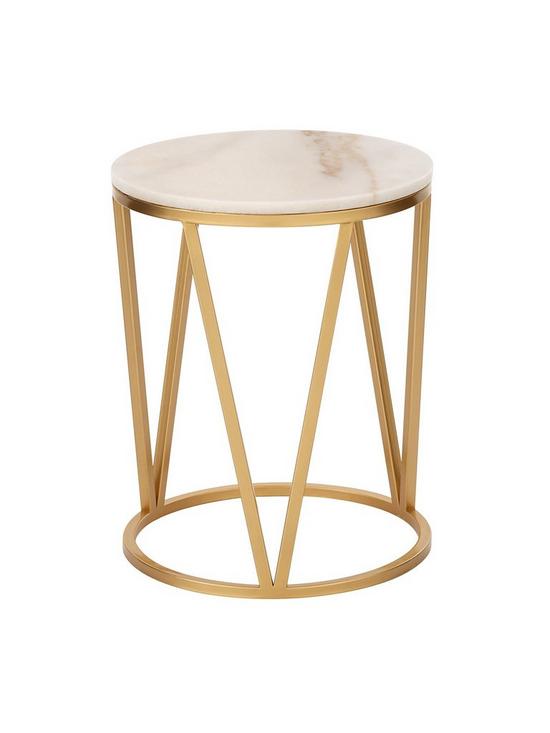 front image of michelle-keegan-home-stella-round-marble-side-table