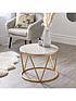  image of michelle-keegan-home-stella-round-marble-coffee-table