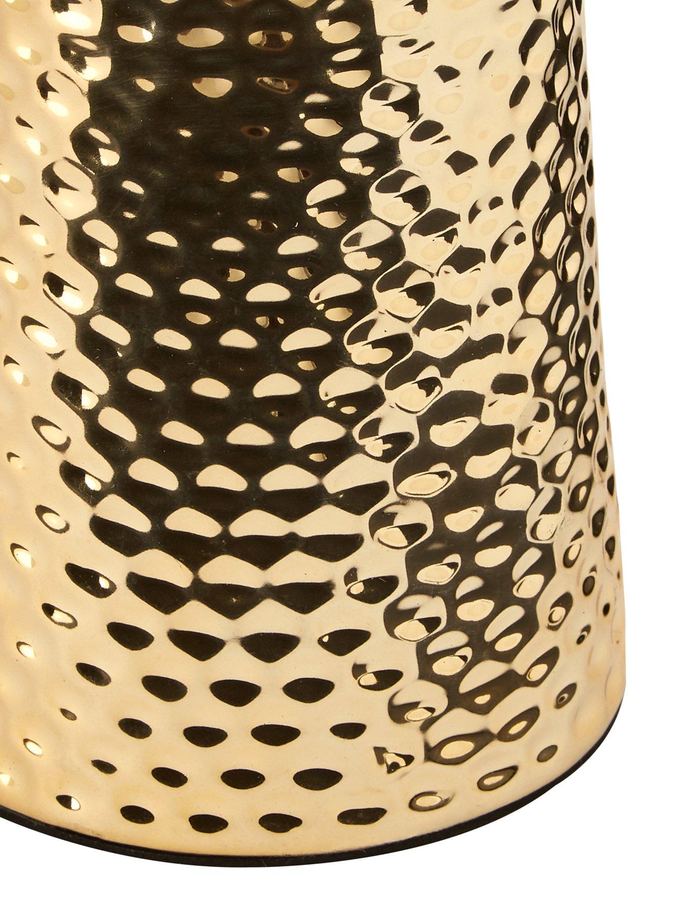 Image 4 of 4 of Tall Hammered Gold Vase