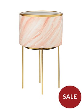 michelle-keegan-pink-marble-effect-planter-on-stand