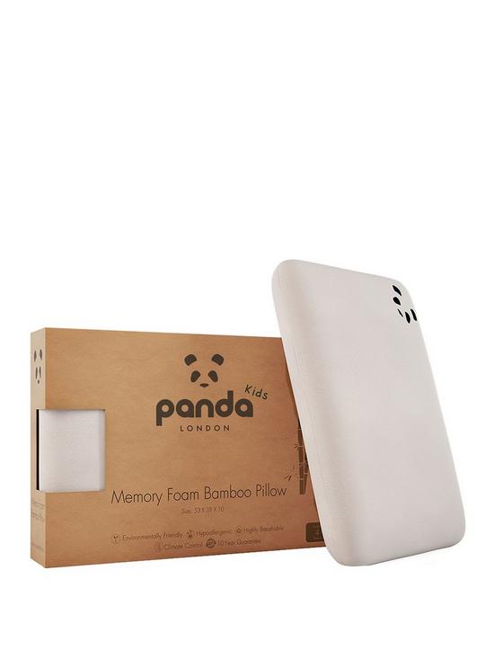 front image of panda-london-kids-luxury-memory-foam-bamboo-pillow
