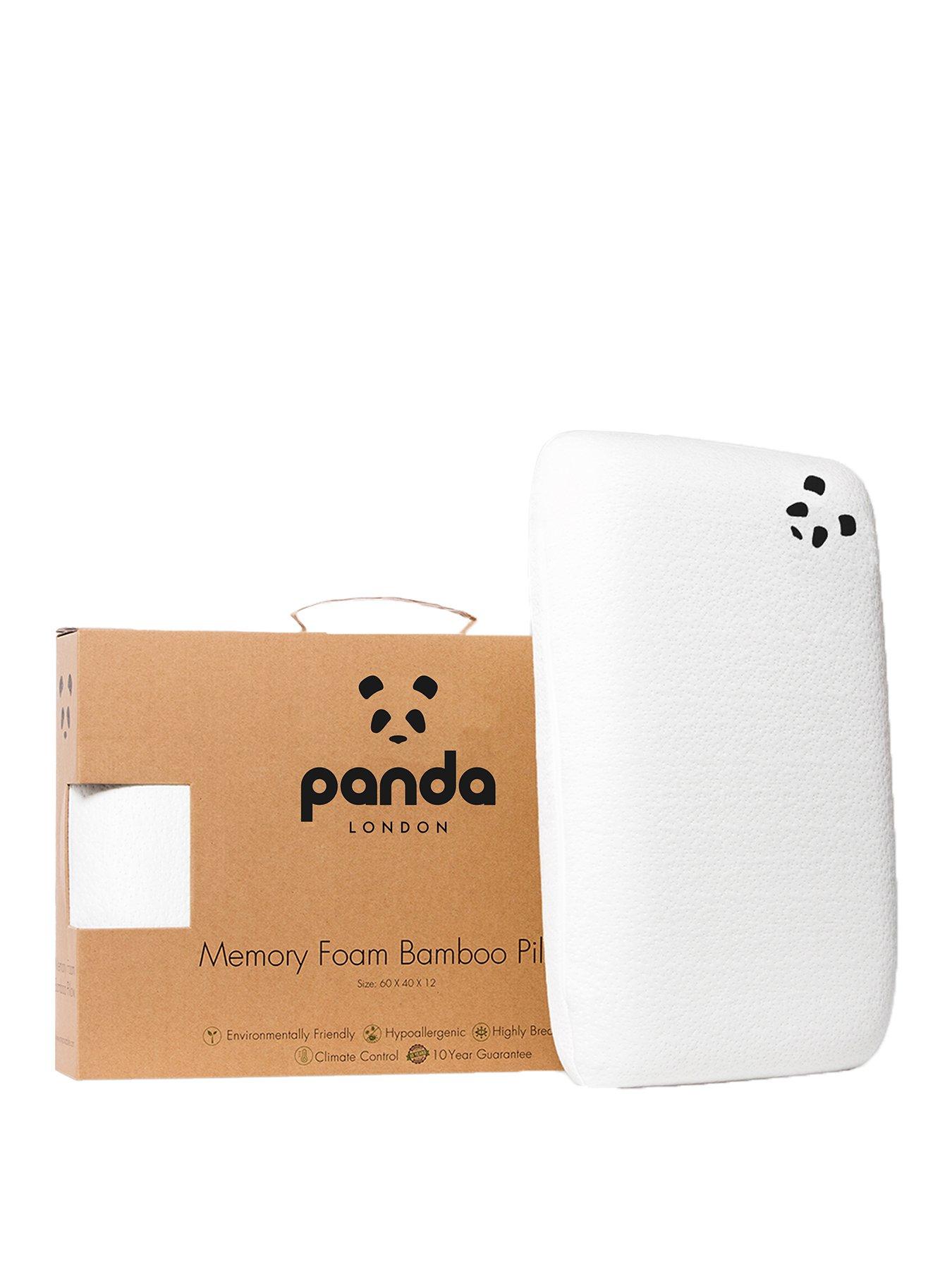 Panda London Adult Luxury Memory Foam Bamboo Pillow White