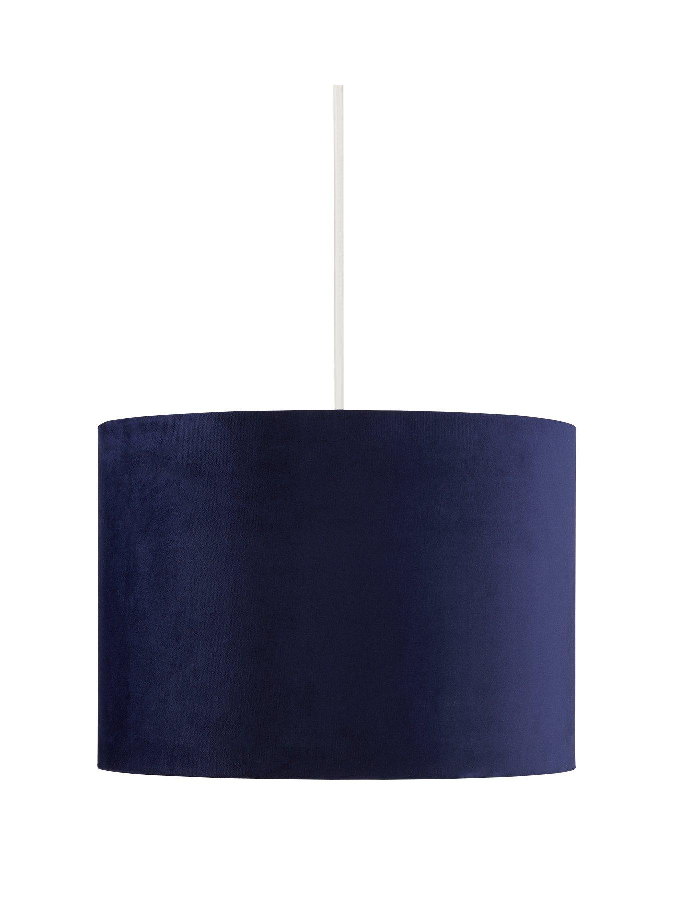 The Very Collection Langley 35cm Velvet Easy Fit Shade - Navy