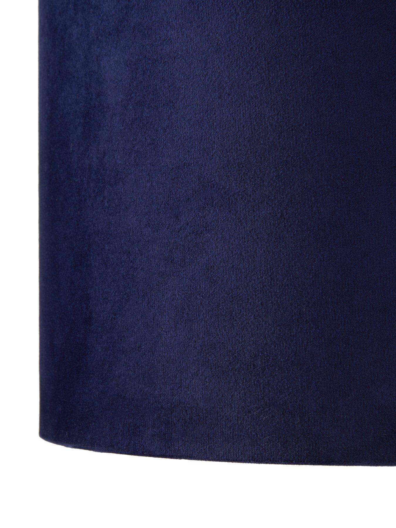  image of very-home-langley-35cm-velvet-easy-fit-shade-navy
