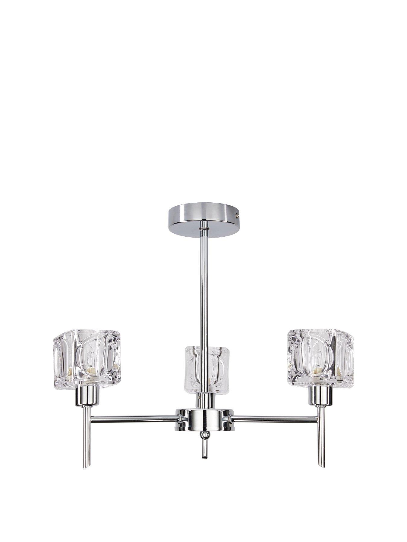 Image 1 of 4 of The Very Collection Ice Cube 3 Light Ceiling Fitting