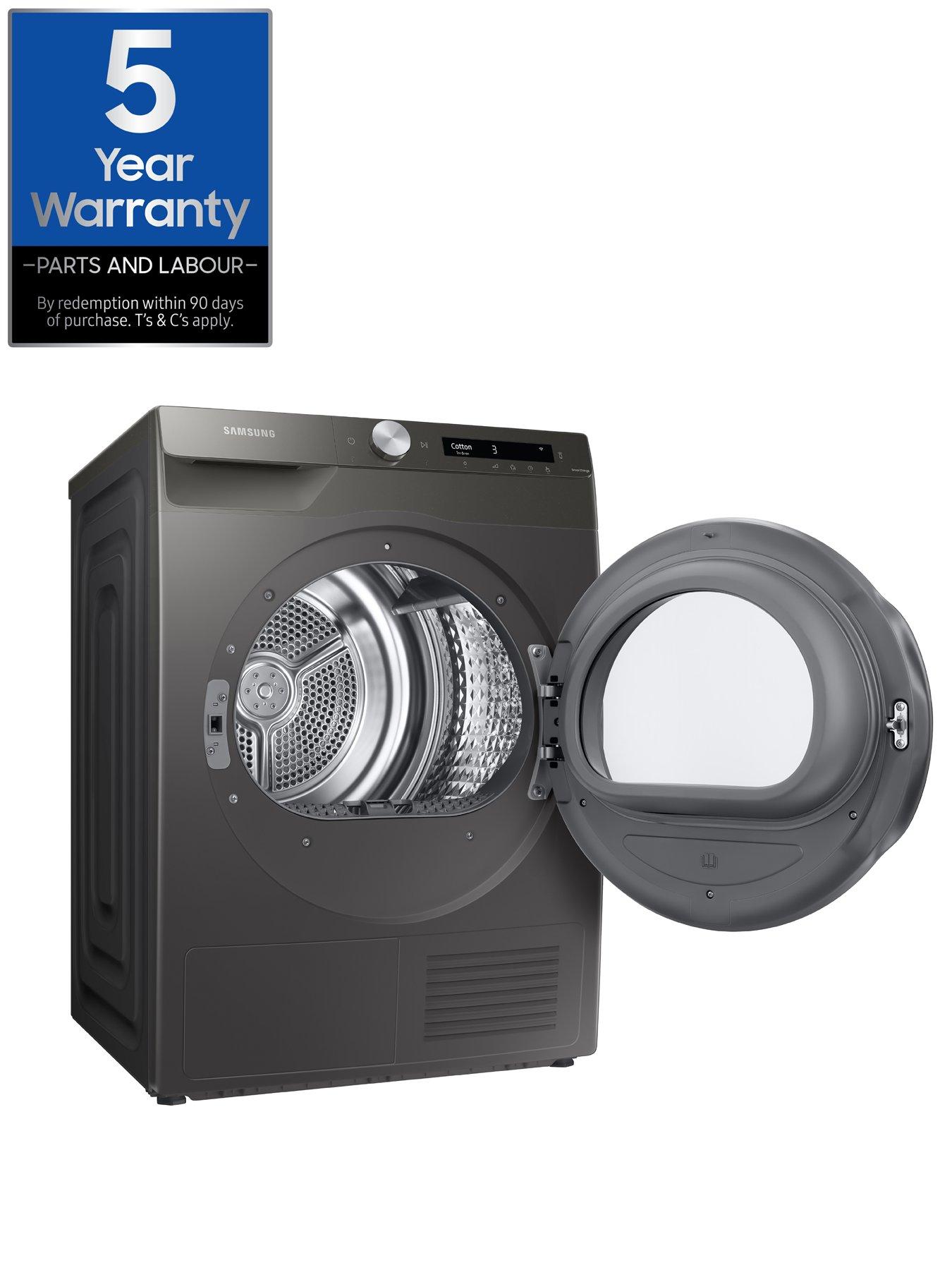  image of samsung-series-6-ai-energy-dv90t5240ans1-optimaldrytrade-heat-pump-tumble-dryer-9kg-load-a-rated-graphite