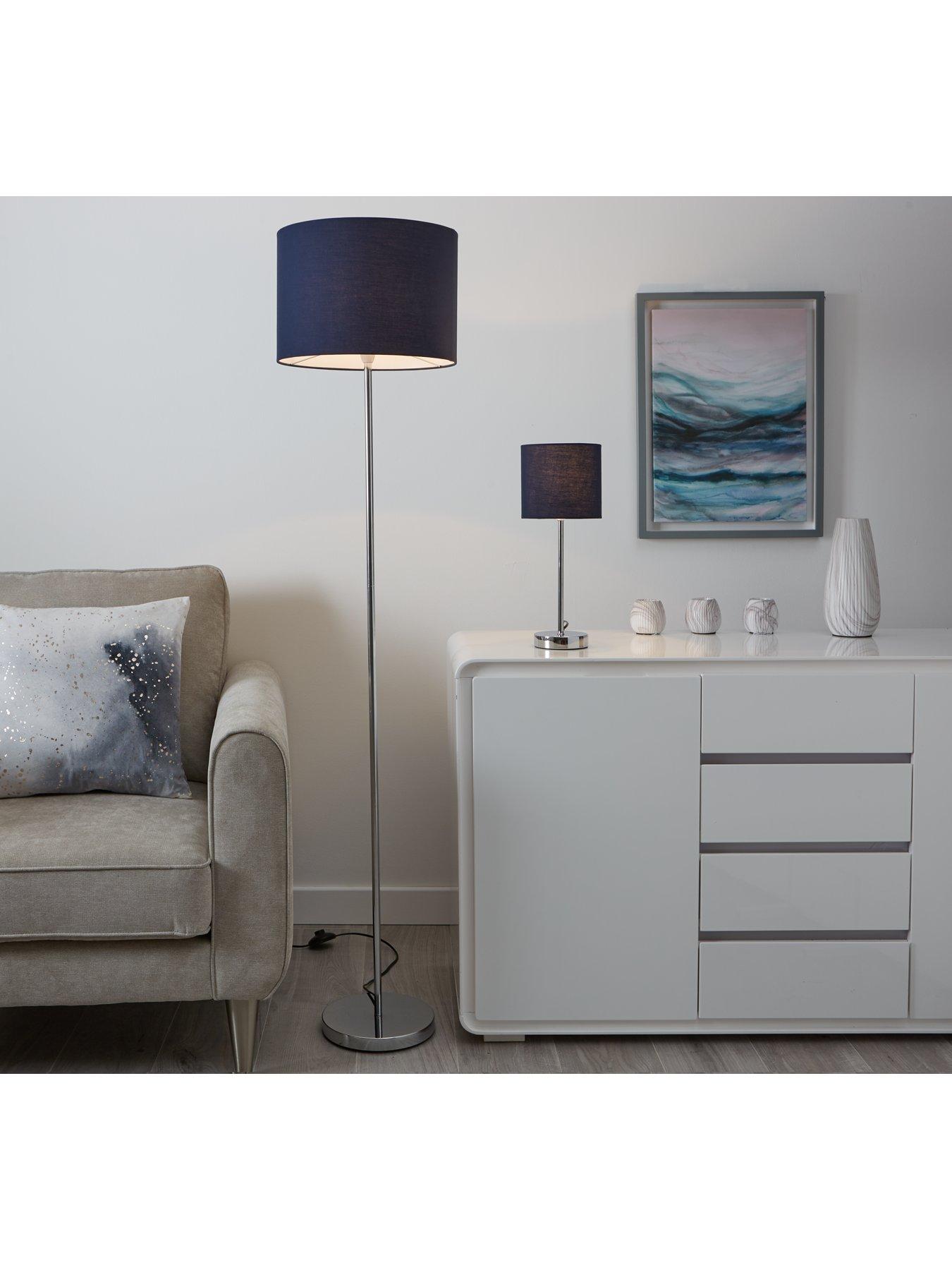 Image 2 of 4 of Very Home Langley Floor Lamp - Navy