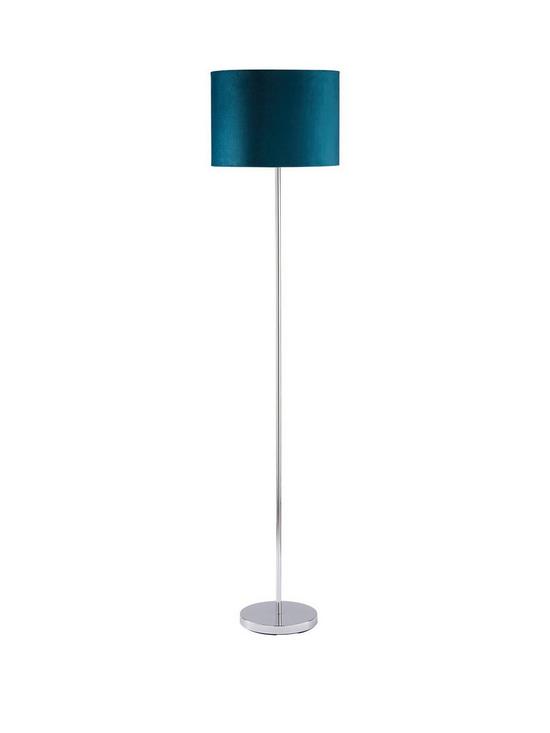 front image of langley-velvet-floor-lamp-emerald