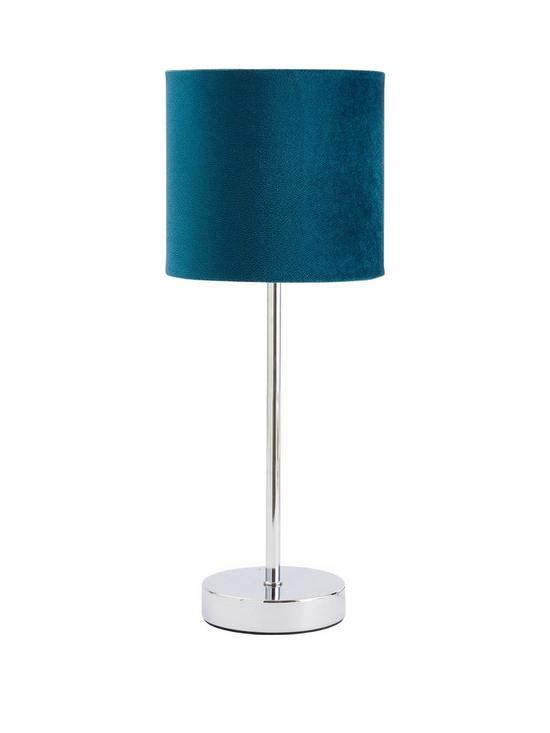 front image of langley-velvet-table-lamp-emerald
