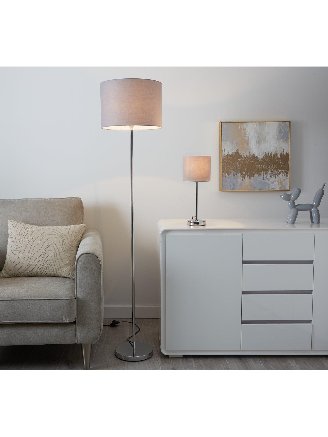 stillFront image of the-very-collection-langley-table-lamp-grey
