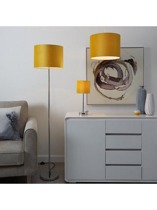stillFront image of langley-velvet-table-lamp-ochre