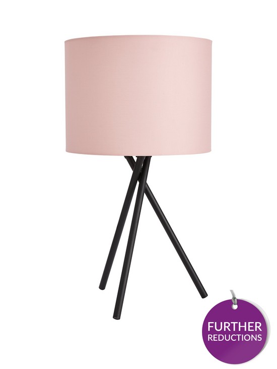 front image of sherlock-table-lamp-rose-pink