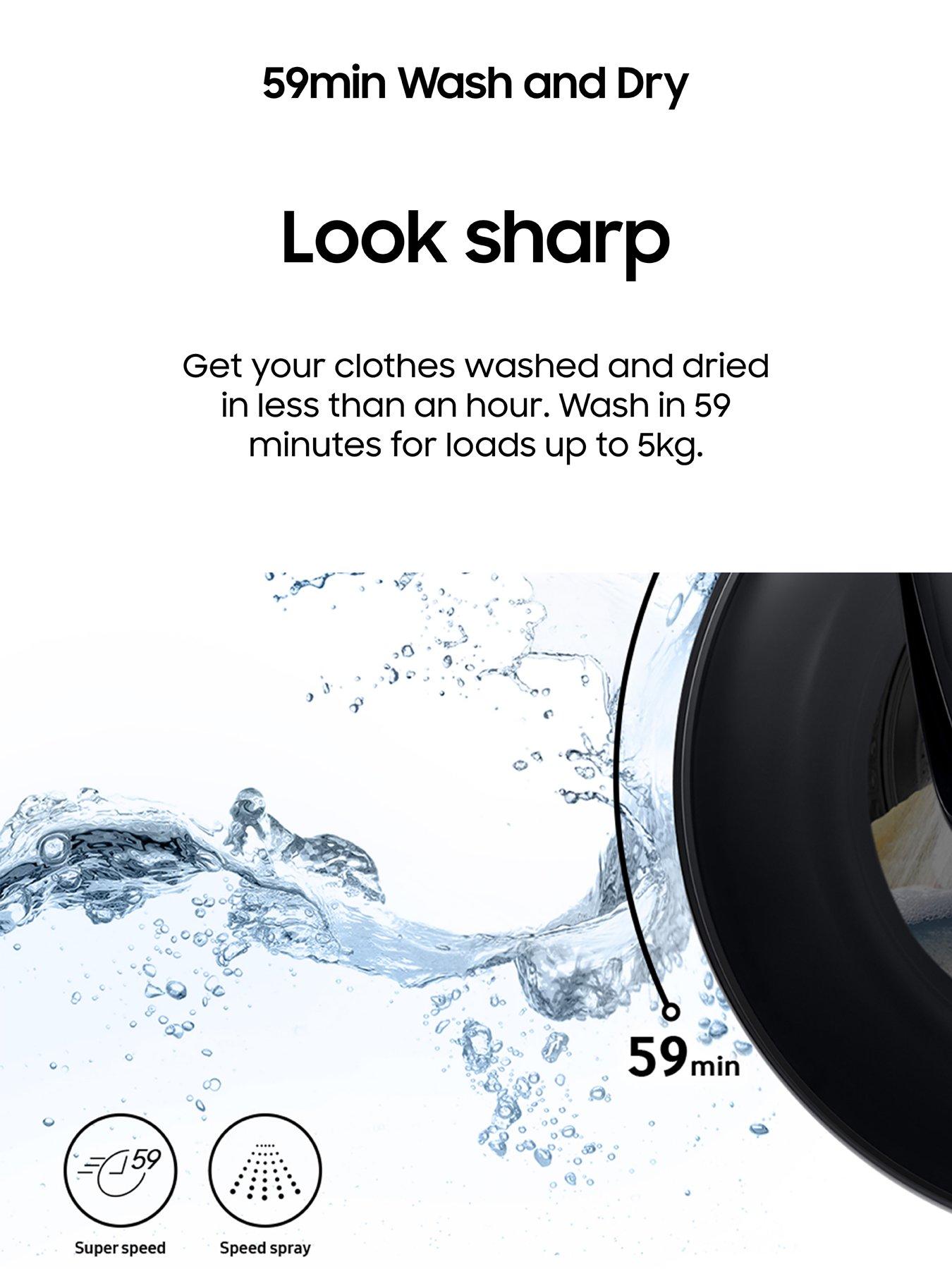 Image 6 of 8 of Samsung Series 5 WD80TA046BX/EU&nbsp;8kg Wash,&nbsp;5kg Dry, 1400 Spin&nbsp;Washer Dryer with ecobubble&trade; - E Rated,&nbsp;Graphite