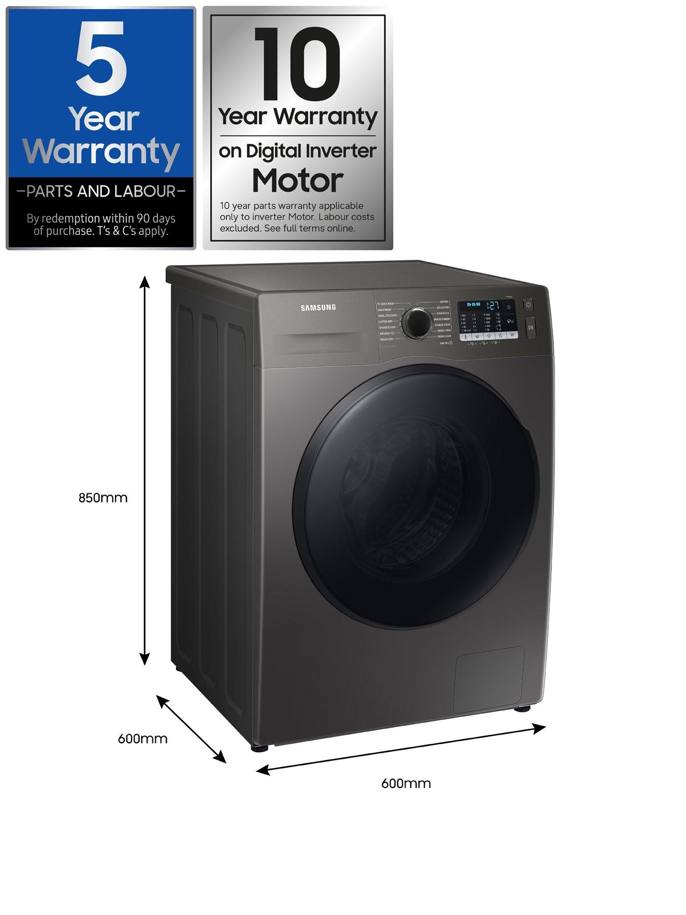 Image 7 of 8 of Samsung Series 5 WD80TA046BX/EU&nbsp;8kg Wash,&nbsp;5kg Dry, 1400 Spin&nbsp;Washer Dryer with ecobubble&trade; - E Rated,&nbsp;Graphite