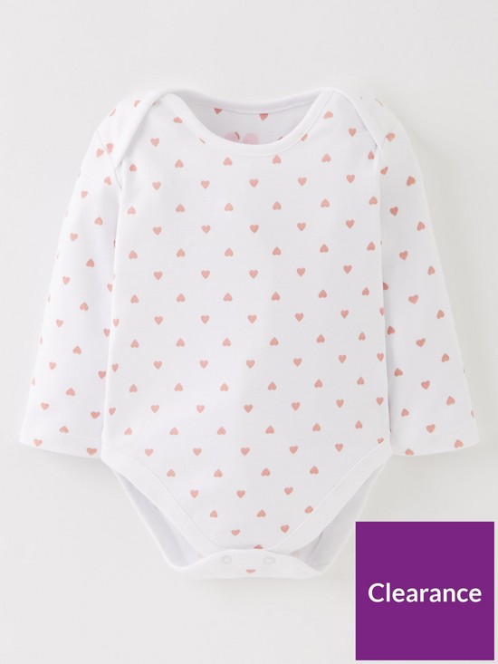 back image of mini-v-by-very-baby-girls-5-pack-long-sleeve-essentialnbspbodysuits-pink-mix