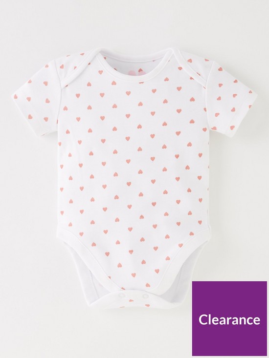 back image of mini-v-by-very-baby-girls-5-pack-short-sleeve-essentialnbspbodysuits-pink-mix