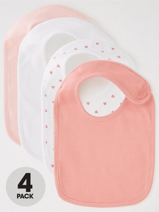 front image of mini-v-by-very-baby-girls-bibs-pink