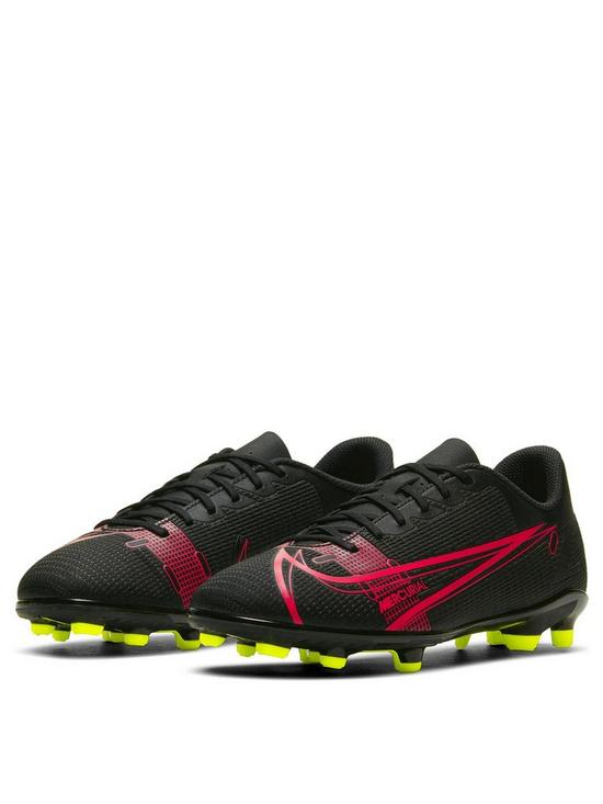 front image of nike-junior-mercurial-vapor-12-club-multi-ground-football-boots-black