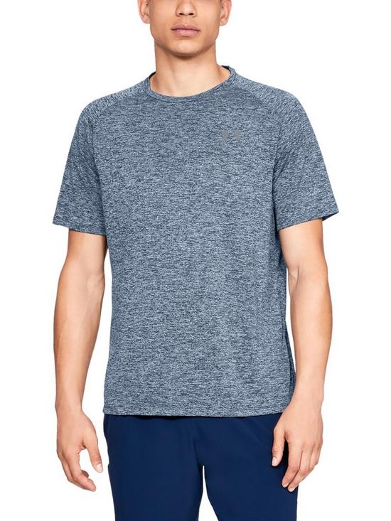 front image of under-armour-tech-20-short-sleevenbsptee-navy