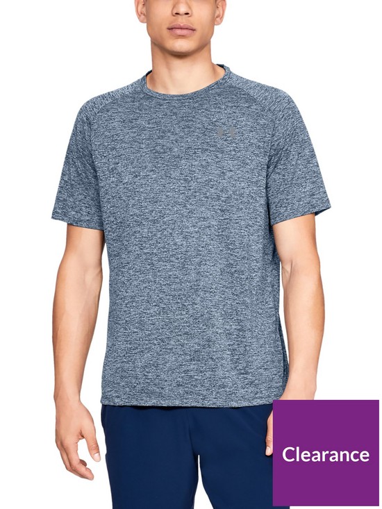 front image of under-armour-tech-20-short-sleevenbsptee-navy