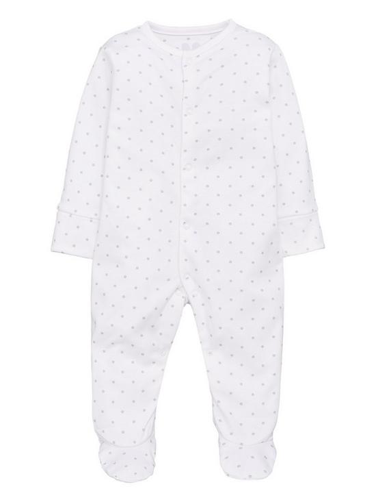 back image of everyday-baby-unisex-3-pack-essentialsnbspsleepsuits-white