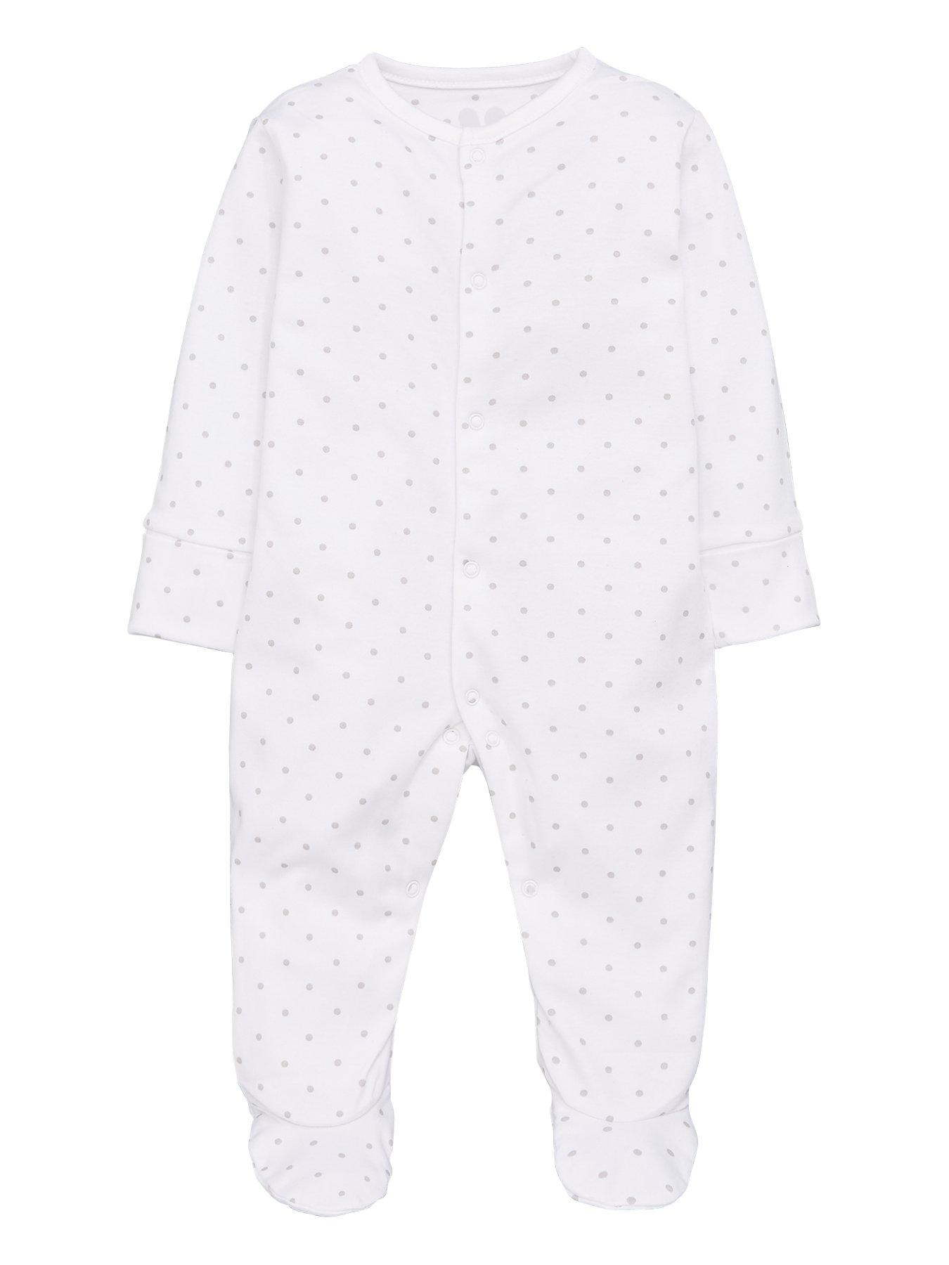 Image 2 of 4 of The Very Collection Baby Unisex 3 Pack Essentials&nbsp;Sleepsuits - White