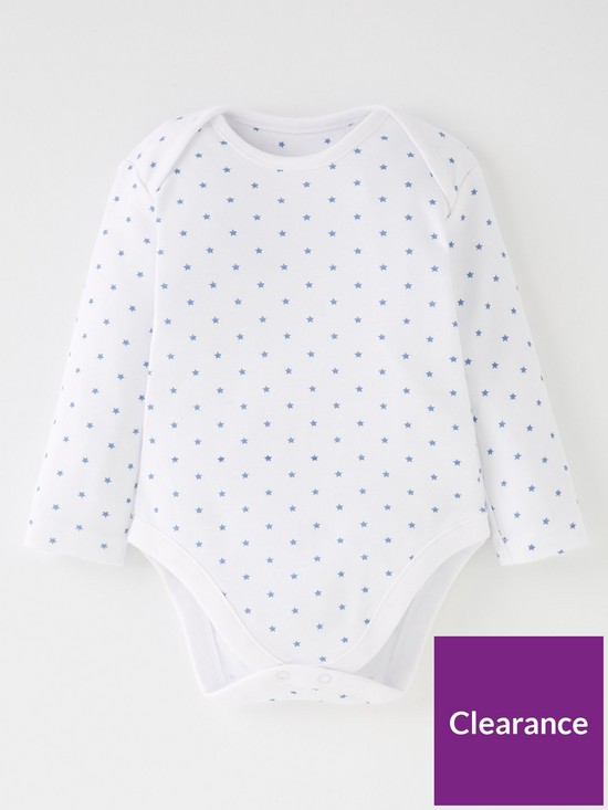 back image of mini-v-by-very-baby-boys-5-pack-long-sleeve-essentialnbspbodysuits-blue-mix