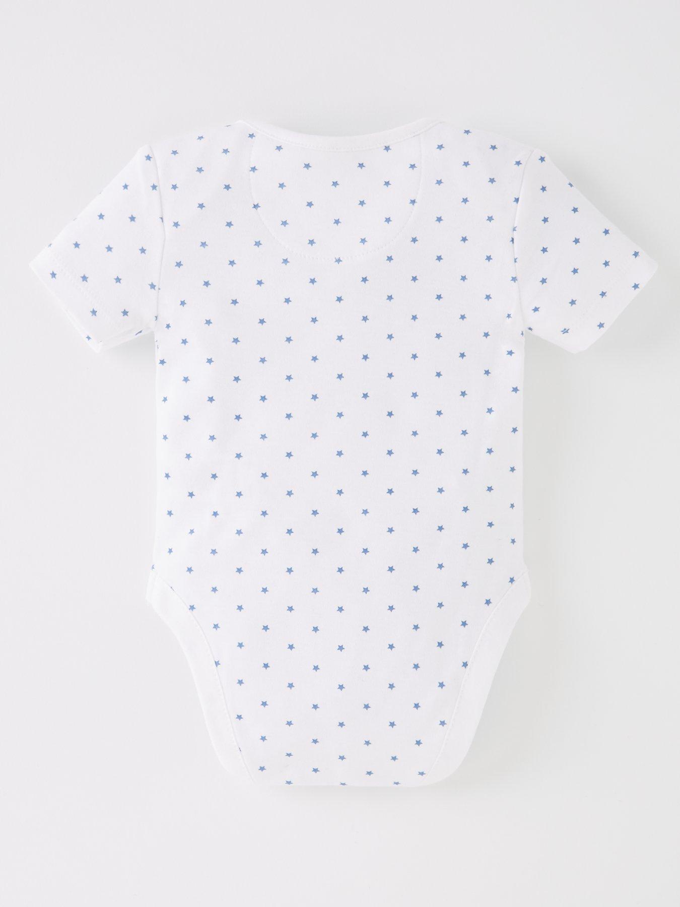 image of mini-v-by-very-baby-boys-5-pack-short-sleeve-essentialnbspbodysuits-blue-mix