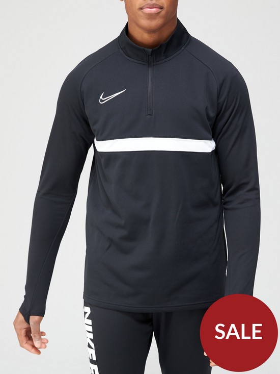 front image of nike-academy-21-dry-drill-top-black